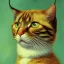 Placeholder: Portrait of a cat by Van Gogh