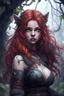 Placeholder: CAT GIRL, FANTASY, VINES, SOULLESS, FLUFFY TAIL, VIKING RED HAIR, METAL