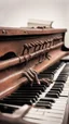 Placeholder: Ugly , Evil rusted hands playing on an old piano keyboard