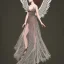 Placeholder: An angel with a beautiful face in a lace night dress, a thin lace dress and a body with designs in the shape of tree leaves on it, anatomical and full body shape with detailed details, the parts of the girl's body can be seen under the dress, a girl with breasts Big, dreamy and artistic painting, full HD 3D painting quality, 4K, 8K