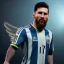 Placeholder: lionel messi, with champion argentina flag, highly detailed, wings, soft studio lighting, background 64k