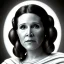 Placeholder: extremely detailed 8k hyperspace wallpaper,complete and photo realistic detailed head to waist stunning photo realistic portrait of carrie fisher as Princess Leia in star wars with photo realistic fine and simple hairstyle, brown eyes, professional majestic photo realistic painting by Ed Blinkey, Atey Ghailan, by Jeremy Mann, Greg Manchess, Antonio Moro, trending on ArtStation, Intricate, High Detail, Sharp focus, dramatic, by greg rutkowski, realism, beautiful and detailed lighting,