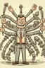 Placeholder: a happy boss with many arms