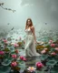 Placeholder: Lens focus DSLR Camera Photography full length image beautiful humanoid Russian Pretty Girl as A Fairy Queen sorrounded full of lotus flowers leaves plenty,fullbody pretty fairy lady drown into the river swim on swampriver and the wonderful river sorrounded birds and flowers, morning heavy fog and smokes background,realistic potrait photoshoot experiences photographer