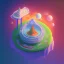 Placeholder: 100mm photo of isometric floating island in the sky, surreal pizza with pizza, intricate, high detail, behance, microworlds smooth, macro sharp focus, centered