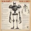 Placeholder: [illustration from The Adventures of Bob Hope] skeletal android character class concept sheet with AD&D statistics and characteristics