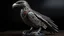 Placeholder: A gray metal elemental eagle designed in Maori sculptures painted by Zosan