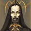 Placeholder: Portrait of Lucifer looking like Nergal from Behemoth symmetric realistic with golden crown