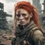 Placeholder: redhead ganja warrior girl in a post apocalyptic, dystopian world, hyperrealistic movie setting