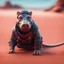 Placeholder: pen outline, elongated female ninja dog rat hippo witch on the red sand beach ,bokeh like f/0.8, tilt-shift lens 8k, high detail, smooth render, down-light, unreal engine