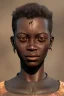 Placeholder: african portrait in tears, rusted clocks, rust, scaffolding, perfect face, high detail