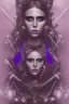 Placeholder: Abstract steampunk, purple tones,Danish singer MØ face,