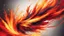 Placeholder: Hyper Realistic Abstract Blazing-Phoenix art vector style with Red-Yellow-&-Orange-abstract-brush-strokes