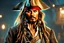 Placeholder: Johnny deep in 8k cgi game drawing style, Jack Sparrow them, pirate custom, close picture, rain, neon, intricate details, highly detailed, high details, detailed portrait, masterpiece,ultra detailed, ultra quality
