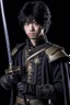 Placeholder: young black hair adult royal guard swordsman with rapier