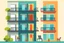 Placeholder: Renting an apartment animation style