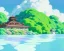 Placeholder: mystical house on a hot tropical island, fantasy art,