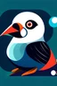 Placeholder: Combine three basic geometric shapes (e.g., circle, triangle, square) to create a unique painting Atlantic Puffin logo. Play with symmetry and repetition.