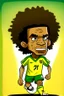 Placeholder: Douglas Louise Brazilian football player cartoon 2d