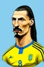 Placeholder: Zlatan Ibrahimovic Swedish football player ,cartoon 2d