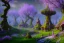 Placeholder: Immersive​ fantasy elven town city in the deep forest with ancient elder tree beautiful blossom nature river 4k full hd