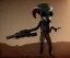 Placeholder: Alien, gas mask, holding gun, hands, metal, Mars, squishy, vest, tactical, hammerhead