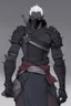 Placeholder: Armored man Drow from DnD by style of Jujutsu Kaisen (anime)