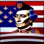 Placeholder: The text "Bolivar appreciates its veterans" with some blue stars and an American flag and a silhouette of a soldier. None of the components of the image should look plastic.