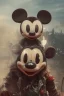 Placeholder: zombie mickey mouse hybrid, photorealism, movie screen capture, horror, sci-fi, retrofuturism,