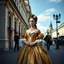 Placeholder: Marie-Antoinette, photography,realism style, in the street