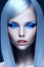 Placeholder: beautiful, soft, blues eyes, straight and blonde long hair