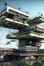 Placeholder: modular society living on giant raised platforms