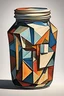 Placeholder: a jar cubism style