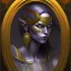 Placeholder: Dark elf warrior, art nouveau, portrait