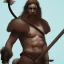 Placeholder: Barbarian man, photorealistic, anime