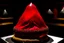 Placeholder: A red volcano with brimstone crystals painted by Peter Carl Faberge