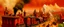 Placeholder: A red western town covered in smoke with a steam train designed in African masks painted by Vincent van Gogh