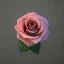 Placeholder: transparent multicolor crystal rose