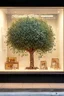 Placeholder: an eucalyptus tree-themed retail window display