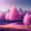 Placeholder: Trees growing pink and purple leaves,glitter, fog, willow, forest, beautiful, magic