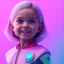 Placeholder: A portrait of a crystalised little girl,smiling, longs hairs, atmospheric, realistic,, cinematic lighting, octane render,, pink turquoise light