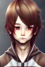 Placeholder: Shota, cute, brown hair, portrait, shy, blushing