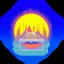 Placeholder: Alberta Fires, VaporWave, icon, forest fires, burning, mountains, wildfire