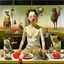 Placeholder: UN conference.a cat and human flesh-like surgical instruments and universe-like a pigeon and neuralink, surrealism,minimalism,Painting By Adrian Ghenie, Rene Magritte, Salvador Dali, Lucian Freud