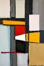 Placeholder: Modern cubism art oil painting.