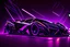 Placeholder: neon black and purple hypermodern car with a geometric design