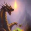 Placeholder: giant dragon by Thomas Kinkade