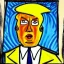 Placeholder: Yellow hair Donald trump Picasso