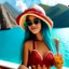 Placeholder: venezuela girl wearing crochet beachwear