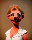 Placeholder: waitress woman muppet head, skin body, real photo, concept art, retro style, smooth, unreal engine 5, god lights, ray tracing, RTX, lumen lighting, ultra detail, volumetric lighting, 3d.